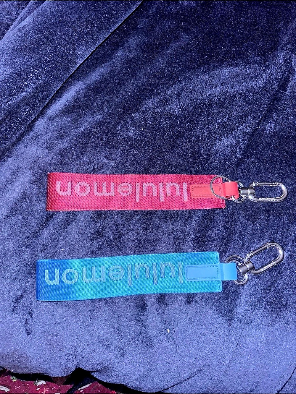 Lululemon Never Lost Keychain Straps Blue & burgundy